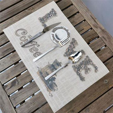 LUCUKU家用北歐耐熱西餐桌墊 pvc防水防油隔熱防燙碗碟墊子長方形