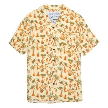POLER ALOHA SHIRT 夏威夷衫 柔軟涼感嫘縈襯衫 沙漠綠洲米色 - L