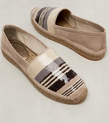 Brunello Cucinelli Sequined suede espadrilles