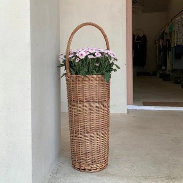 免運 雨傘架 傘筒 雨傘套袋機 玄關雨傘收納藤編收納筐收納架入戶門字畫瑜伽墊收納籃民宿家用