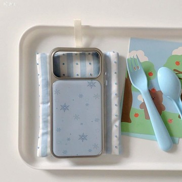 冬季藍色雪花蘋果18ProMax1716151413亮面滴膠手機殼女韓12iPhone11