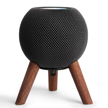 Homepod mini支架 胡桃木蘋果音響支架 蘋果小音箱增高架 配件木底座 apple音箱桌面防滑
