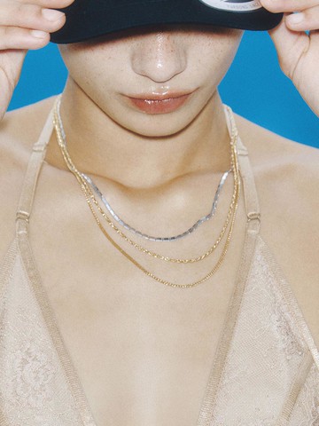 Triple Layered Chain Necklace (#7743)