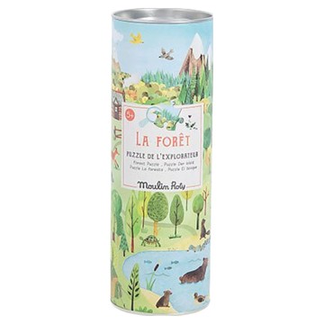 Moulin Roty La Forêt 森林探索家拼圖 96片 含放大鏡  1組