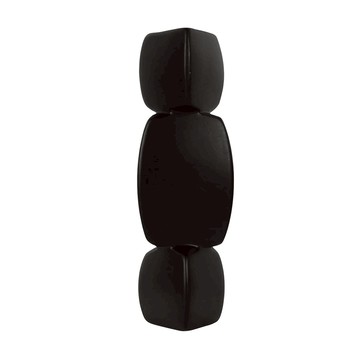 空氣選物 堆疊方塊陶瓷花瓶 黑色  20.5 x 4.5 x 4.5cm