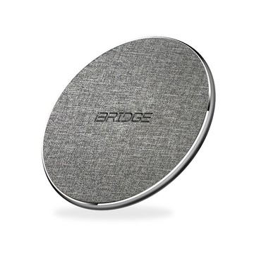 iBridge 10W+蘋果7.5W快充Qi標準無線充電板-深灰布衣版