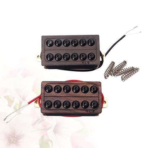 Milisten pcs Electric Guitar Pickup Humbucker Rosewood Bridge Pickup Neck Pickup Electric Guitar Replacement Parts