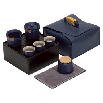 旅行茶具套組 CAKN0150BU 藍色 陶瓷/ABS  1組