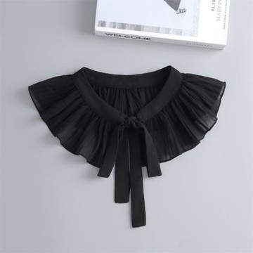 木耳邊假領子女柔軟純色外搭裝飾披肩溫柔顯氣質配飾領百搭假衣領