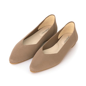 D+AF 【3D零感雲織鞋】小V口尖頭通勤包鞋