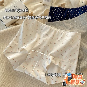 🚀虧本到貨🚀日本🇯🇵女生純棉內褲女高腰全棉10A抗菌加長襠A類嬰兒棉女士平角褲