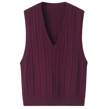 絨爵內蒙古100山羊絨背心馬甲女V領坎肩配襯衣針織衫毛衣E1319