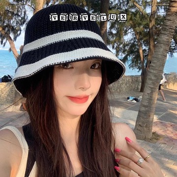 两件9.9折🔥臺灣出貨🔥可開發票✅遮陽帽針織女夏季日系春秋顯臉小韓大頭圍防曬百搭水桶盆帽漁夫帽