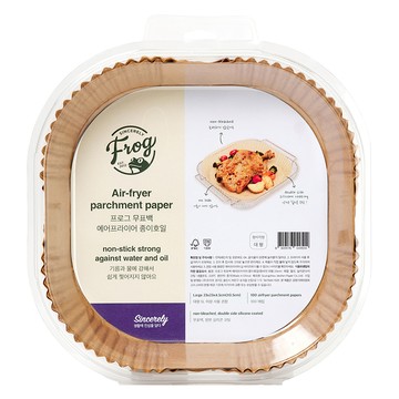 SINCERELY Frog 方形氣炸鍋烘焙紙 100個  23 x 4.5cm  23cm  1組