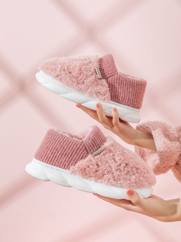 包跟棉拖鞋女秋冬季十二月12厚底毛絨棉鞋居家保暖室內防滑月子鞋