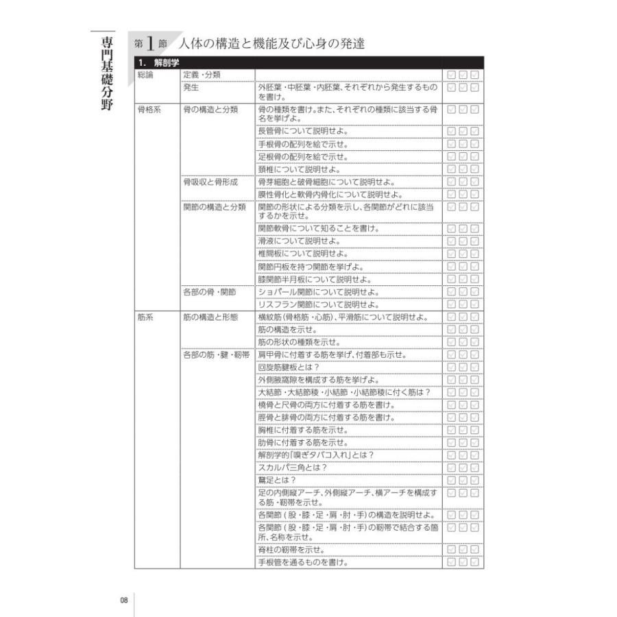 出題基準完全網羅　理学療法士国家試験対策試問表／成田 亜希、高橋 秀行、上野 隆司、藤本 昌央、阿曽 絵巳、内藤 紘一