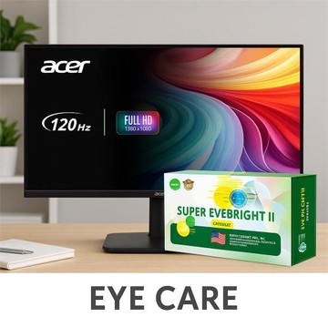 (護眼雙效組)Acer EK271 G 護眼抗閃螢幕+Natural D液態葉黃素