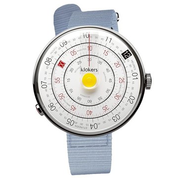 【買錶送 klokers 皮革零錢包，送完為止！】KLOK-01-D1 黃色錶頭＋尼龍錶帶 勃艮第紅