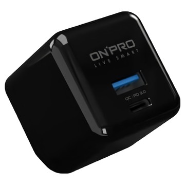 ONPRO USB 電源供應器 UC-2P01 MAX 38 x 41.3 x 42mm 曜石黑  1個