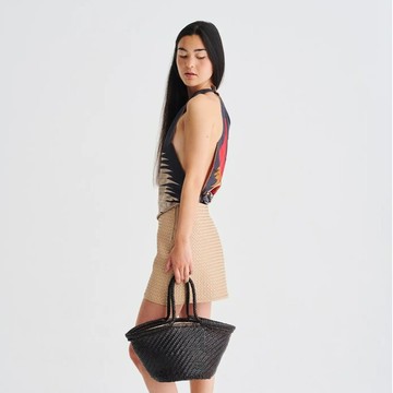 Dragon Diffusion 8948 MARTHA 皮革編織包 / DK.BROWN 深棕