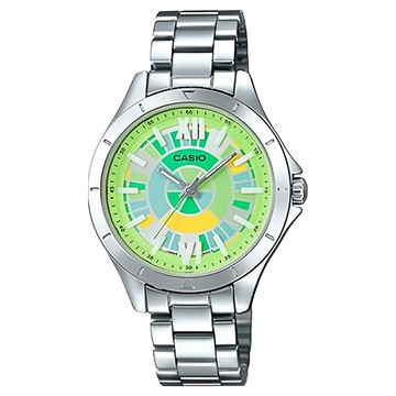 CASIO 卡西歐 手錶  銀色 + 綠色