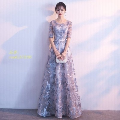 刺繍 透け感あり ロングドレス ワンピース レディース パーティードレス 二次会 花嫁 イブニングドレス お呼ばれ 上品 大人 韓国風 お嬢様 結婚式 謝恩会 披露宴 通販 Lineポイント最大get Lineショッピング