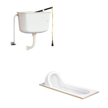 Derek一段加長省水蹲式馬桶純白/CS206