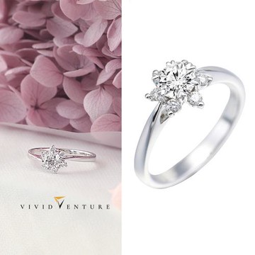 亞帝芬奇 鉑金 GIA 50分 DVS2 3EX 八心八箭 無螢光 天然鑽石 真鑽 戒指 戀。花