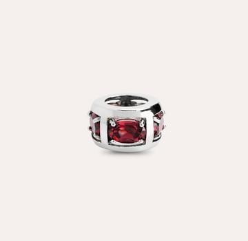 安珠 石榴石 紅色 橢圓 4*6mm 墜子 和諧系列 Hover d 寶石銀飾