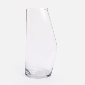 伊登透明玻璃花器30cm 斜型