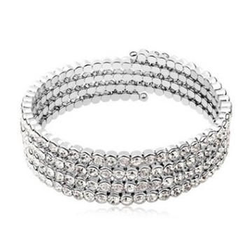 925純銀手環 水晶手鍊-時尚個性獨特百搭情人節生日禮物女飾品73jw45【獨家進口】【米蘭精品】