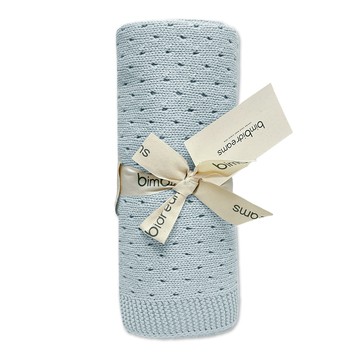 奇哥 - 【bimbidreams】透氣純棉針織洞洞毯 75x90cm(寶寶毯 嬰兒毯 四季毯 冷氣毯 小被被 蓋被 寶寶被毯...