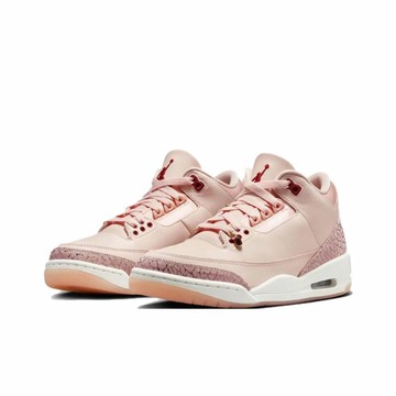 W Air Jordan 3 Valentines Day 情人節 爆裂紋 粉白 透氣 緩震 運動鞋 休閒鞋 女鞋 HJ0178-600