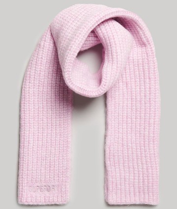 Superdry Women's Women's Essential Ribbed Scarf Pink / Lilac Marl - Size: 1SIZE