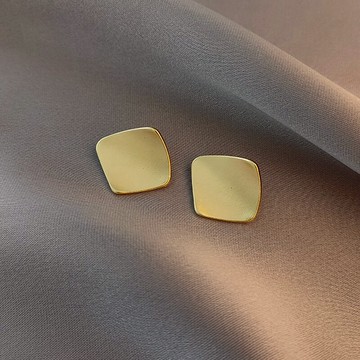 磨砂簡約方塊復古港風2021年新款潮耳環網紅氣質耳釘韓國耳墜耳飾