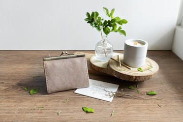 灰櫻 口金短夾 小廢包 側背包 口金包丨客製化打字丨禮物紀念