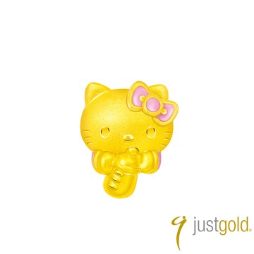 【Just Gold 鎮金店】三麗鷗 Hello Kitty 甜萌寶寶-奶瓶 黃金串珠