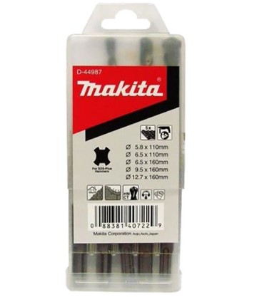 MAKITA 牧田 D-44987 四溝鑽頭 水泥鑽尾 5支組 5.8~12.7 5件組 精緻吊卡盒裝