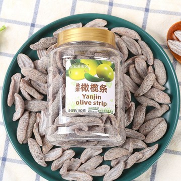 新品上架  橄欖條鹽津180g蜜味佳無核橄欖蜜餞果脯水果幹罐裝零食 PNJT