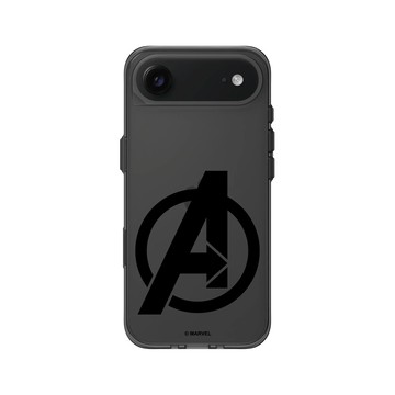 iPhone Air Clear (相機按鈕) 酷墨灰 - 迪士尼-漫威 Marvel - 漫威Logo-復仇者聯盟 黑色標誌
