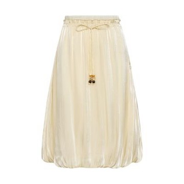 Adidas Long Skirt 女款 白色 寬鬆 抽繩 休閒 長裙 LD6439