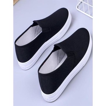 黑色工作鞋老北京布鞋女款休閑小白鞋平底軟底體操鞋晨練新款布鞋