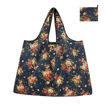 環保折疊寬肩帶大容量購物袋(2入組)-R款(加贈防疫酒精噴霧筆)