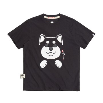 江戶勝｜男裝｜黑丸賣萌微笑短袖T恤