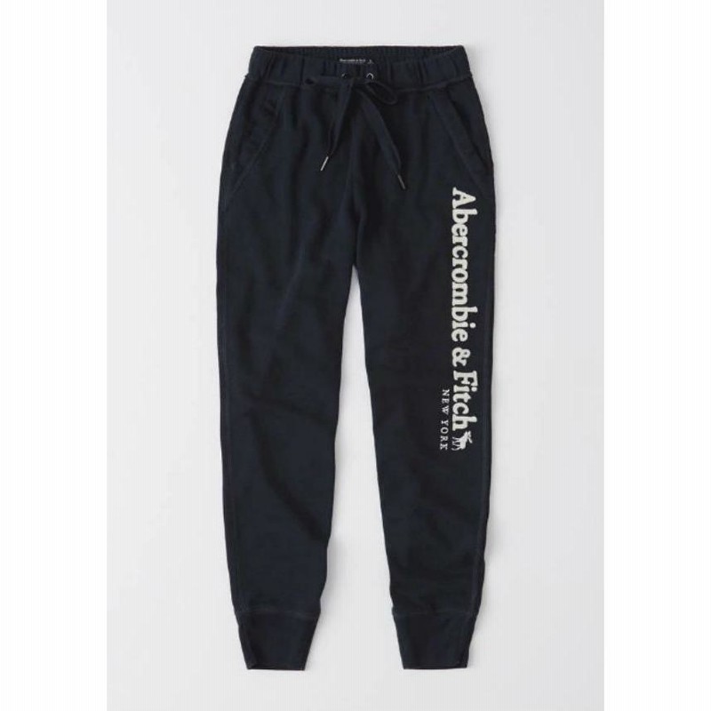 アバクロ レディース スウェットパンツ ☆6704 LOGO JOGGER ネイビー 