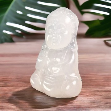 冰種翡翠精雕寶寶佛 | 天然緬甸玉翡翠A貨 | 送禮
