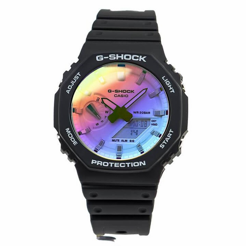 Gショック ジーショック G-SHOCK 腕時計 カシオーク 八角形 薄型 虹色 レインボー 防水 アナログ GA-2100SR-1A カシオ  CASIO 海外モデル 輸入 | LINEブランドカタログ