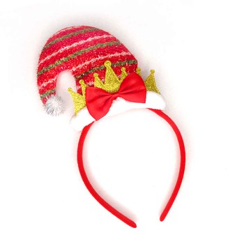 摩達客耶誕派對-聖誕皇冠彎帽髮箍