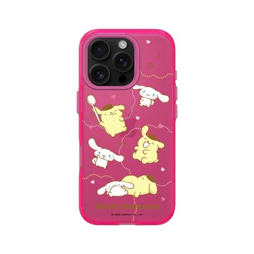 iPhone 16 Pro Clear 粉漾桃 - 三麗鷗-布丁狗＆大耳狗綜合圖 Mix Characters - Yummy ! Yummy !