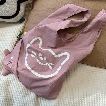 ✨臺灣出貨✨春夏款摺疊收納包包定製印logo圖案防水便捷環保購物袋帆布包定製